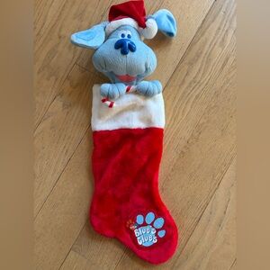 Blues Clues 3D Plush Christmas Stocking Holding Candy Cane ~Nick Jr Viacom 2004